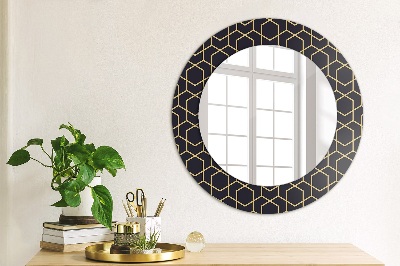 Kulaté dekorativní zrcadlo na zeď Abstraktní geometrická