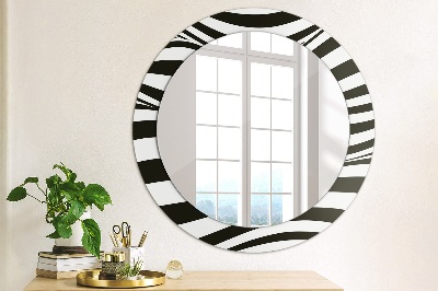 Kulaté dekorativní zrcadlo na zeď Abstraktní vlna