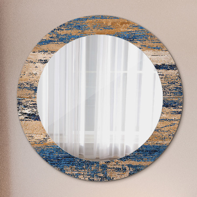 Kulaté dekorativní zrcadlo na zeď Abstraktní dřevo