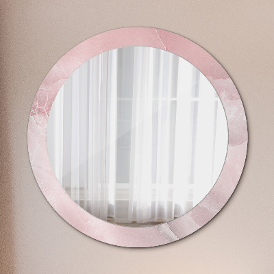 Kulaté dekorativní zrcadlo na zeď Růžový kámen