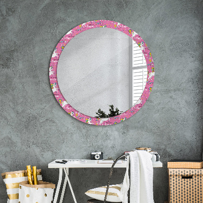 Kulaté dekorativní zrcadlo na zeď Magic unicorn