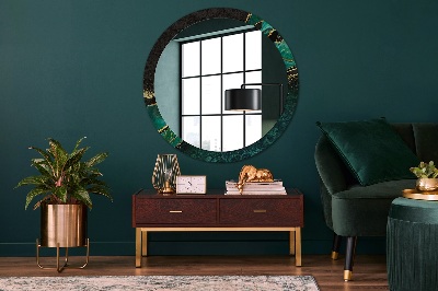 Kulaté dekorativní zrcadlo na zeď Mramorová zelená
