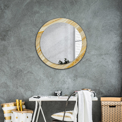Kulaté dekorativní zrcadlo na zeď Zlatý abstrakt