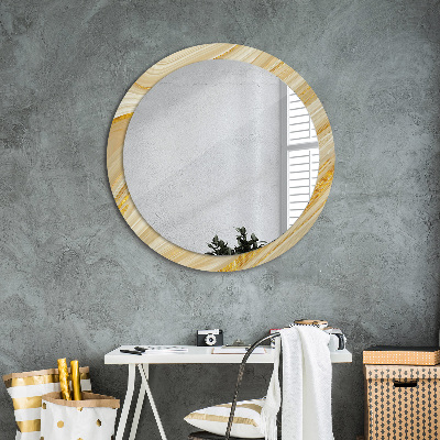 Kulaté dekorativní zrcadlo na zeď Zlatý abstrakt