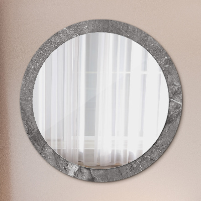 Kulaté zrcadlo tištěný rám Rustikální mramor