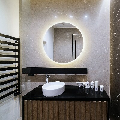 Dekorativní kulaté zrcadlo s LED podsvícením