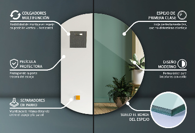 Zrcadlo s komolým kruhem jedinečný styl