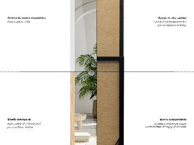 Stojací zrcadlo v černém rámu 36x156 cm