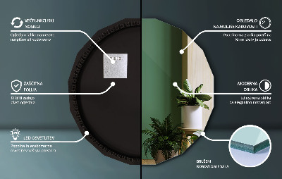 Zrcadlo mnohoúhelník s LED podsvícením