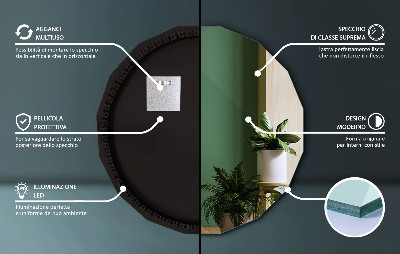 Zrcadlo mnohoúhelník s LED podsvícením