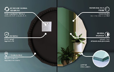 Zrcadlo mnohoúhelník s LED podsvícením