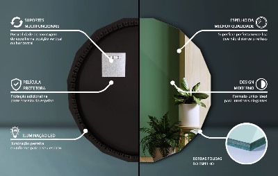 Zrcadlo mnohoúhelník s LED podsvícením