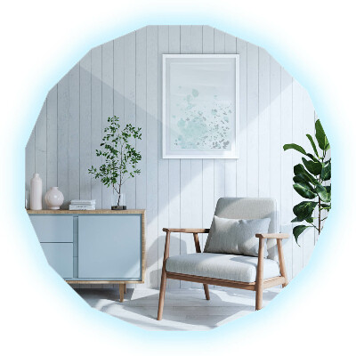 Zrcadlo mnohoúhelník s LED podsvícením