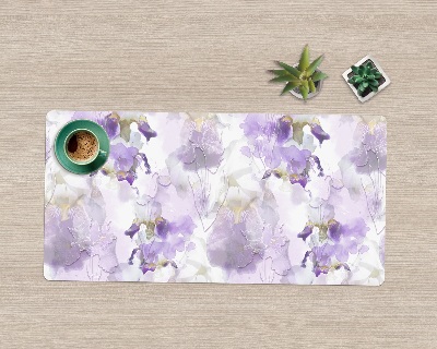Velká podložka na stůl Violet Watercolor Flowers