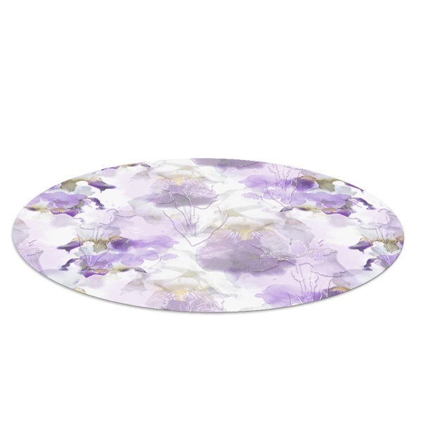 Podložka pod židli Violet watercolor flowers