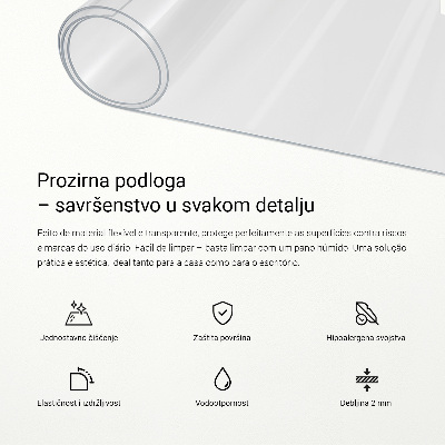 Ochranná podložka prrůhledná