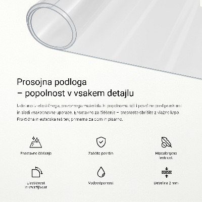 Ochranná podložka prrůhledná