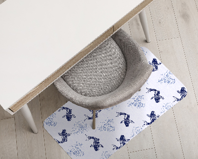 Ochranná podložka pod židli Modrá ryba koi