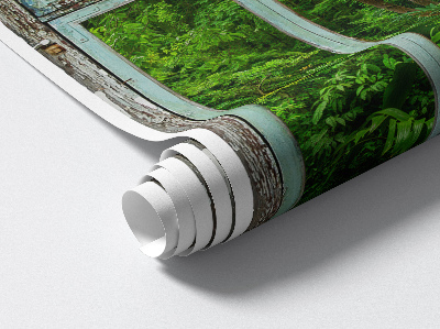 Nálepka na okno s výhledem 68x100 Tropické okno.