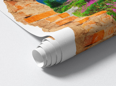 Fototapeta díra ve zdi 85x100 Rustikální krajina