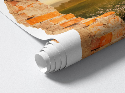 Fototapeta díra ve zdi 85x100 Slunečná louka