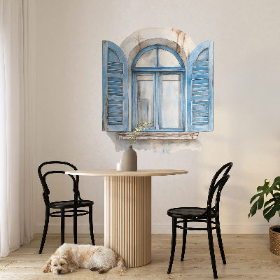 Nálepka na okno s výhledem 87x100 Dřevěné okenice