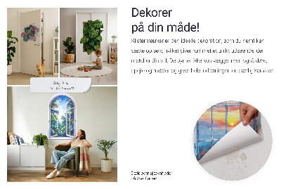 Nálepka na okno s výhledem 87x100 Dřevěné okenice