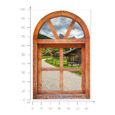 Nálepka na okno s výhledem 65x100 Výhledy z okna