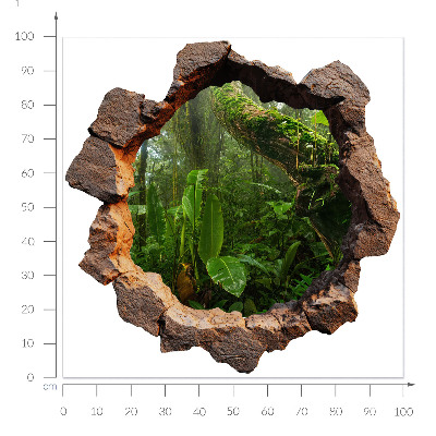 Fototapeta díra ve zdi 100x99 Zelený zázrak