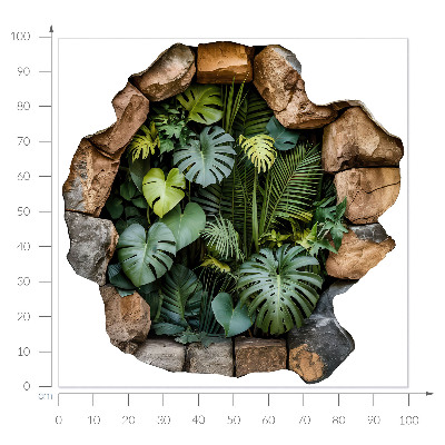 Fototapeta díra ve zdi 100x100 Tropická oáza