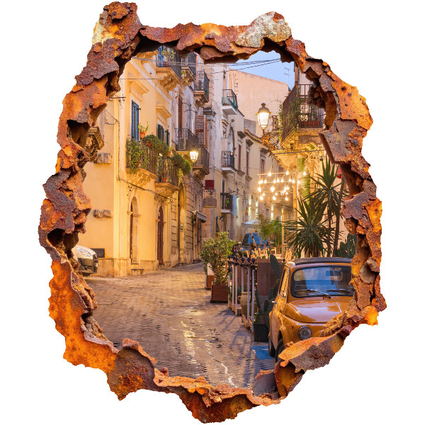 Fototapeta díra ve zdi 83x100 Noční světla