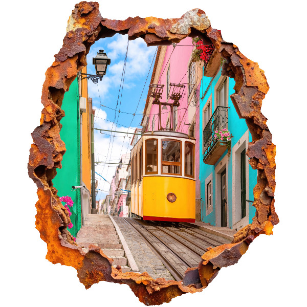 Fototapeta díra ve zdi 83x100 Nostalgická krajina