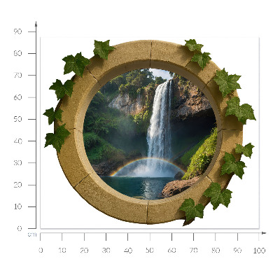 Nálepka na okno s výhledem 100x87 Přírodní oáza
