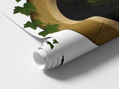 Nálepka na okno s výhledem 100x87 Zelená krajina