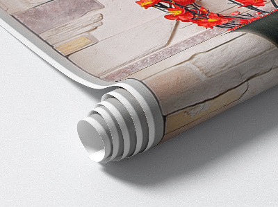 3D samolepka do dětského pokoje 29x100 Květiny a kameny