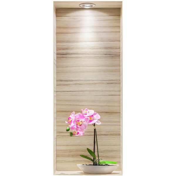 3D samolepka do dětského pokoje 40x100 Orchidejová elegance