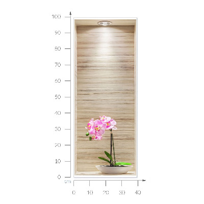 3D samolepka do dětského pokoje 40x100 Orchidejová elegance