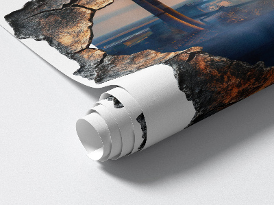 3D samolepka do dětského pokoje 125x130 Průmyslová krajina