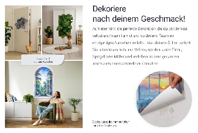 Nálepka na okno s výhledem 122x130 Romantické okno