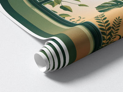 Nálepka na okno s výhledem 86x130 Zelené okno