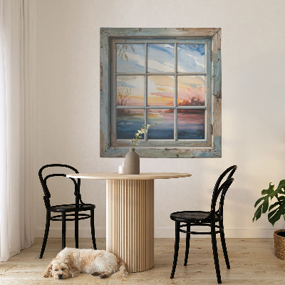 Nálepka na okno s výhledem 121x130 Akvarely oken