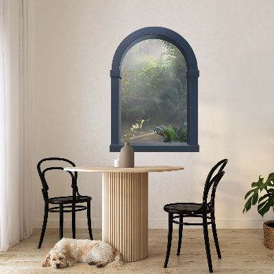 Nálepka na okno s výhledem 93x130 Tajemná džungle