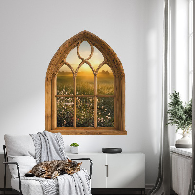 Nálepka na okno s výhledem 104x130 Okno Krajina