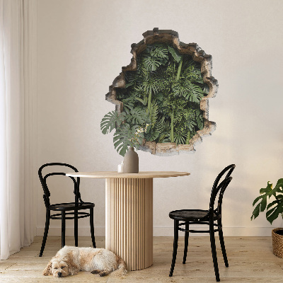 Fototapeta díra ve zdi 119x130 Tropická příroda