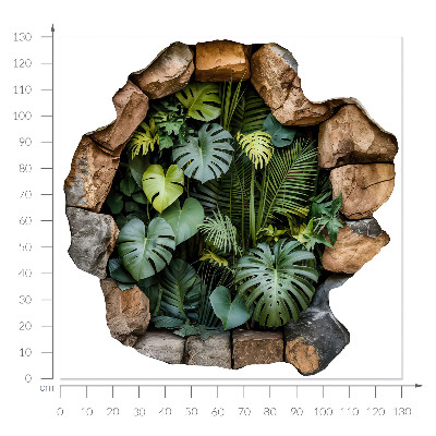 Fototapeta díra ve zdi 130x130 Tropická oáza