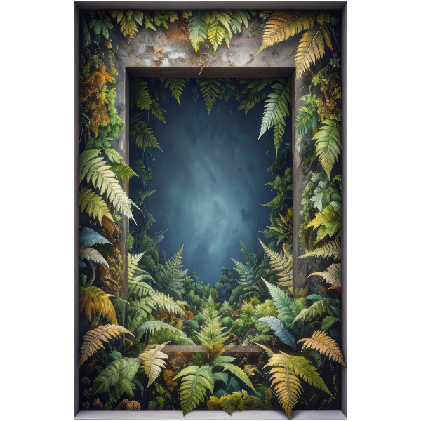 Nálepka na okno s výhledem 85x130 Přirozená harmonie