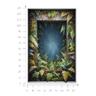 Nálepka na okno s výhledem 85x130 Přirozená harmonie