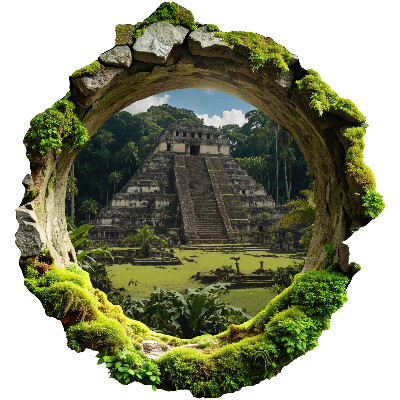 Fototapeta díra ve zdi 121x130 Tropická scenérie