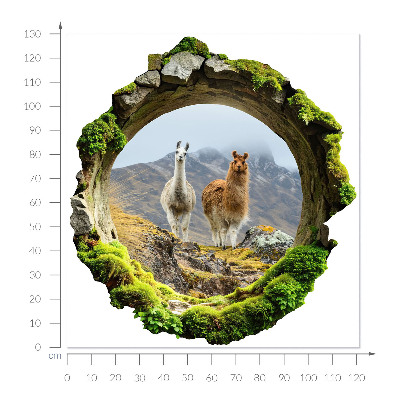 Fototapeta díra ve zdi 121x130 Horská oáza