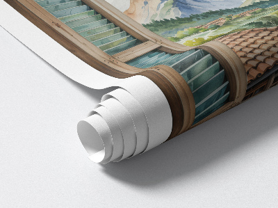 Nálepka na okno s výhledem 130x120 Horská krajina